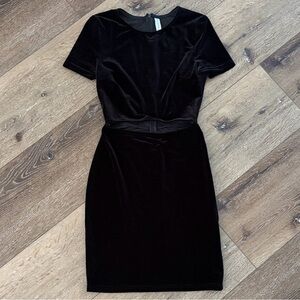 Bec & Bridge Black Velvet Mini Dress